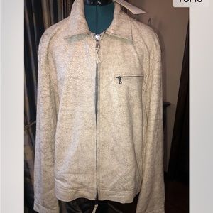 A/X Armani exchange crackle genuine leather men jacket Size xl NWT Ultra light